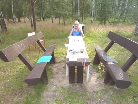 2012-07-08_1847__5527R Rosie & funny table and chairs, near Szczecin,Poland.JPG