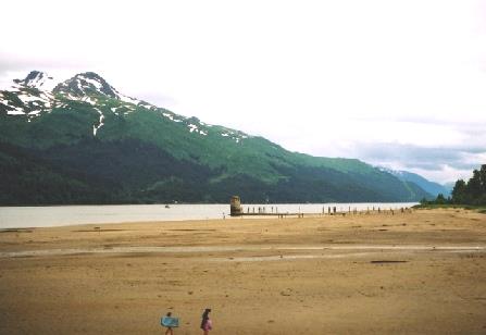 2002-06-23 1 Little girl & mother swimming, Savikko Beach, Douglas, Alaska