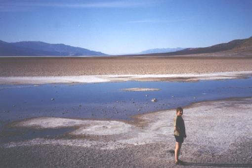 2002-02-24 3 Adrian at Badwater (282ft below sea level), Death Valley, California