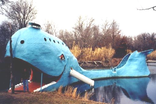 2002-02-02 3 Adrian in the mouth of the Blue Whale, Catoosa near Tulsa, Oklahoma