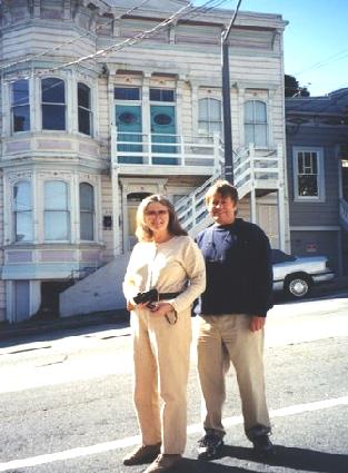 2002-03-19 2 Margaret Massialas & Adrian outside Gregory's house in  San Francisco, California
